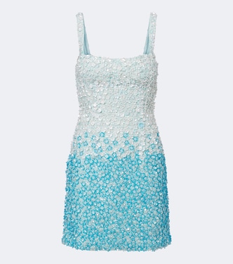 Ombré floral sequined silk minidress | Là Fuori