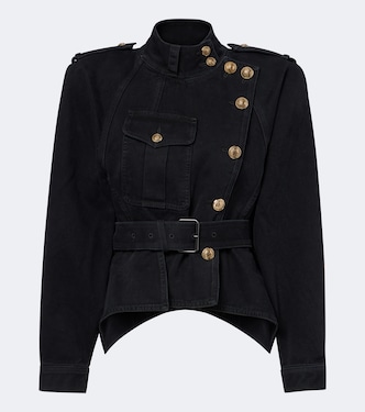 Veste asymétrique en denim | Balmain