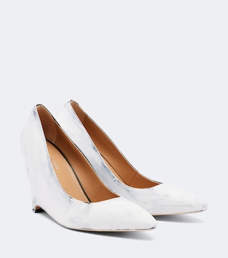 Heel-Less leather wedge pumps | Maison Margiela