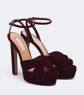 Sandali Cupid in velluto platform | Aquazzura