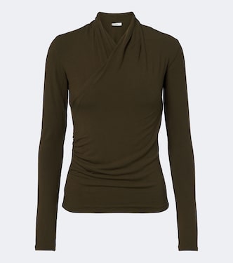 Fixed jersey wrap top | Vince