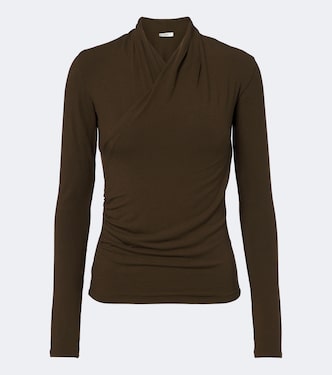 Fixed jersey wrap top | Vince
