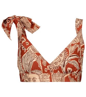 Macondo printed triangle bikini top | Johanna Ortiz