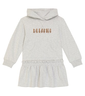 Dreamer hooded fleece dress | Brunello Cucinelli Kids