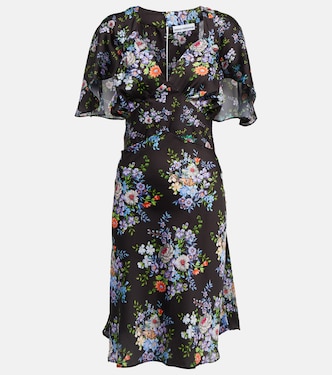 Floral satin midi dress | Rabanne