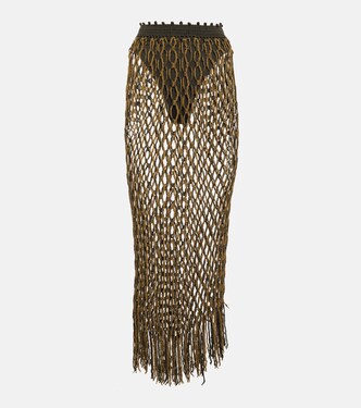 Falda larga de malla | Dion Lee