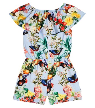 Adda printed cotton-blend jersey playsuit | Molo