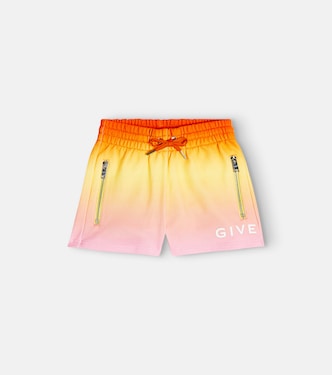 Logo ombré cotton jersey shorts | Givenchy Kids