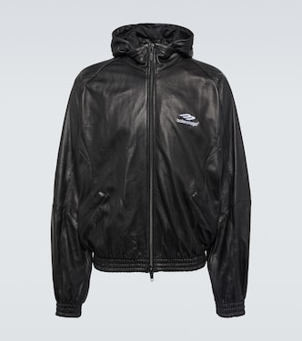 3B Sports Icon leather track jacket | Balenciaga