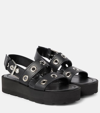 Leather platform sandals | Gianvito Rossi