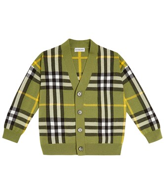 Burberry Check wool and cotton cardigan | Burberry Kids