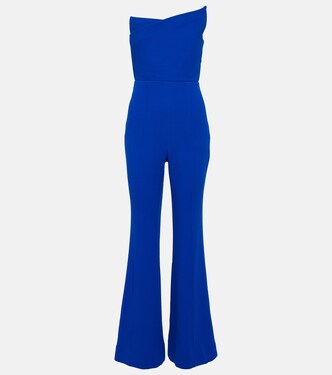 Asymmetric wool crêpe jumpsuit | Roland Mouret