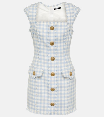 Gingham tweed minidress | Balmain
