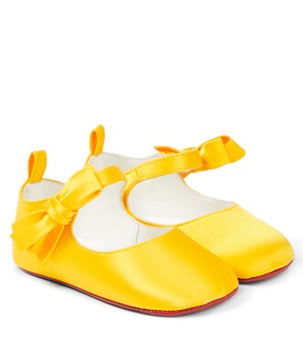 Baby Lou Babe crêpe satin ballet flats | Christian Louboutin Kids