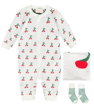 Baby Cherry onesie, socks, and blanket set | Bobo Choses