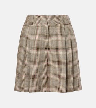 Checked silk shorts | Blazé Milano