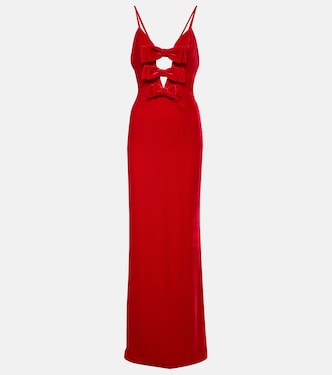 Bow-detail velvet gown | Alessandra Rich