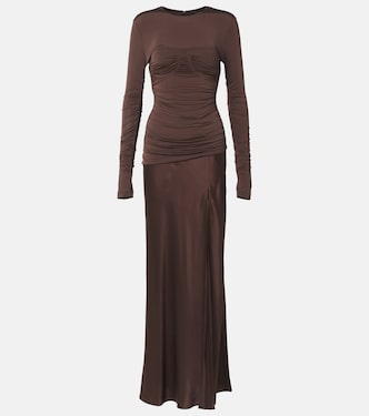 Maxikleid Alessia aus Jersey und Satin | SIR
