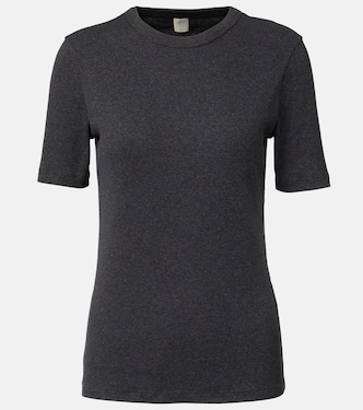 Ribbed-knit cotton-blend jersey top | Toteme