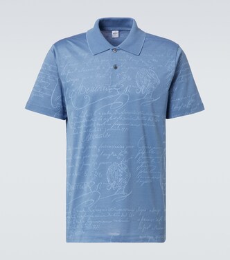 Scritto cotton piqué polo shirt | Berluti