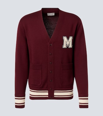 Patch-appliqué wool cardigan | Moncler