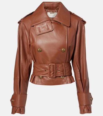 Hypnotic cropped leather jacket | Zimmermann