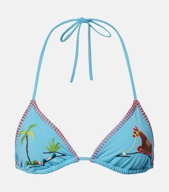 Lido embroidered bikini top | Staud