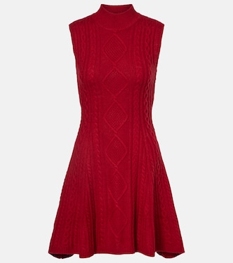 Vestido corto trenzado Charade en mezcla de lana | Staud