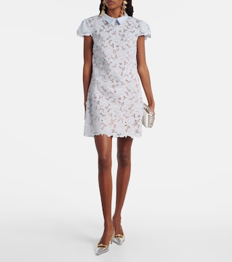 美品SELF PORTRAIT Lace Minidress セルフポートレイト Lace minidress in blue - Self Portrait | Mytheresa