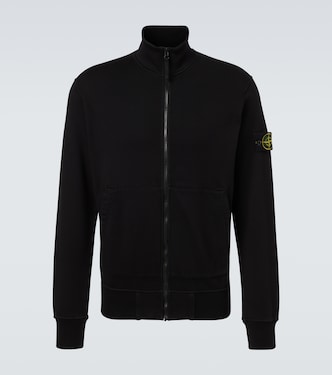 Jersey de algodón con cremallera parcial | Stone Island