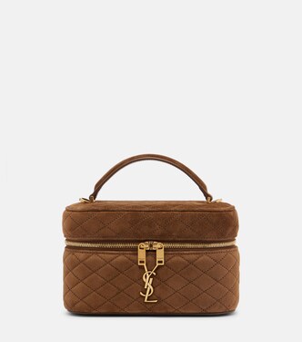Bolso neceser Gaby Mini de ante acolchado | Saint Laurent