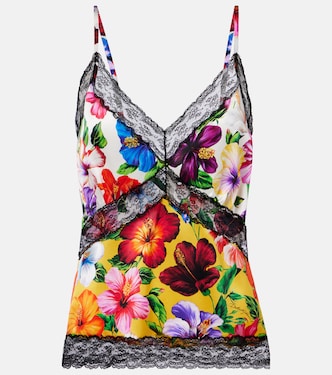 Top aus einem Seidengemisch mit Spitze | Dolce&Gabbana