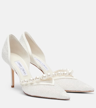 Bridal Aurelie embellished leather pumps | Jimmy Choo