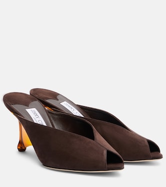 Wedge-Pantoletten Glace aus Veloursleder | Jimmy Choo