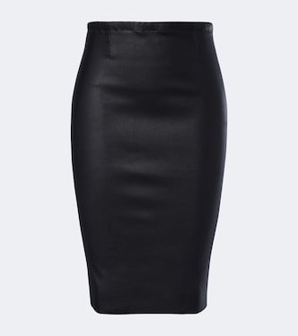 Gilda leather midi skirt | Stouls