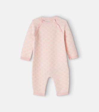 Baby GG jacquard wool onesie | Gucci Kids