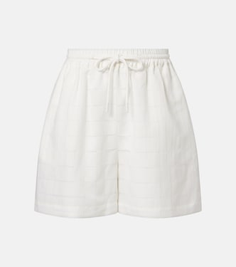 Karierte Shorts Boston aus Leinen und Baumwolle | Asceno