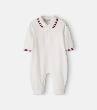 Baby cotton-blend piqué onesie  | Moncler Enfant