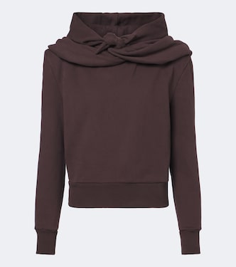 Draped cotton jersey hoodie | Magda Butrym