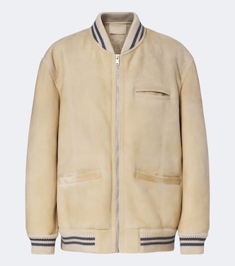 Wool-trimmed shearling bomber jacket | Prada