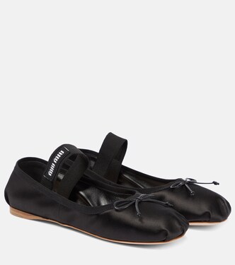 Ballerines en satin | Miu Miu