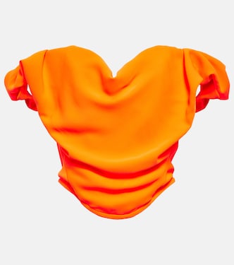 Sunday off-shoulder crêpe corset top | Vivienne Westwood