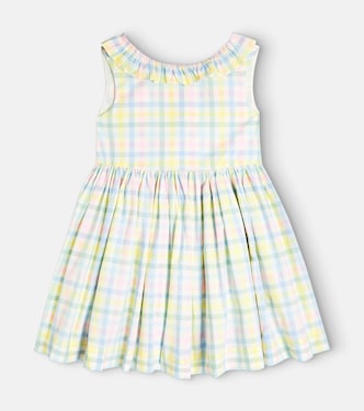 Allison checked cotton dress | Bonpoint