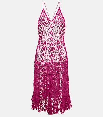 Open-knit cotton midi dress | Anna Kosturova