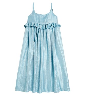 Ruffle-trimmed lamé dress | Caroline Bosmans