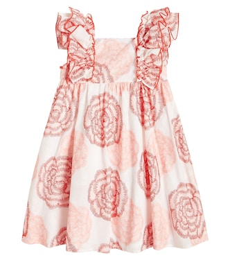 Ruffled floral cotton-blend dress | Tartine et Chocolat