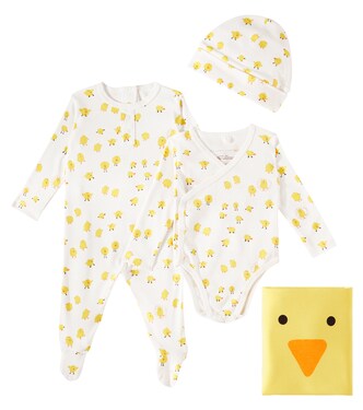 Baby cotton bodysuit, blanket, and hat set | Stella McCartney Kids
