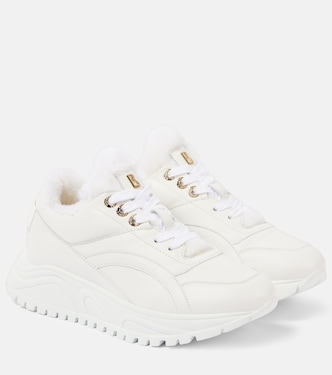 Malaga 18 shearling-trimmed leather sneakers  | Bogner