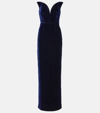 Strapless velvet gown | Roland Mouret