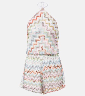 Zigzag crochet romper | Missoni